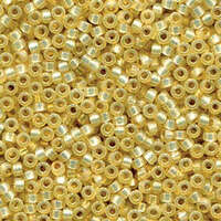 Miyuki 15/0 Rocaille Bead - 15-94235 - Duracoat Silver Lined Dyed Light Yellow