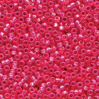 Miyuki 15/0 Rocaille Bead - 15-94239 - Duracoat Silver Lined Dyed Flamingo