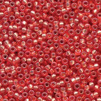 Miyuki 15/0 Rocaille Bead - 15-94244 - Duracoat Silver Lined Dyed Persimmon
