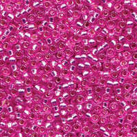 Miyuki 15/0 Rocaille Bead - 15-94267 - Duracoat Silver Lined Dyed Frost Pink