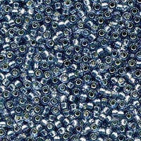 Miyuki 15/0 Rocaille Bead - 15-94276 - Duracoat Silver Lined Dyed Denim