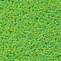 Miyuki 15/0 Rocaille Bead - 15-94471 - Duracoat Opaque Dyed Neon Green