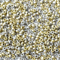 Miyuki 15/0 Rocaille Bead - 55065 - White Opaque Amber Matted (03000-26471)