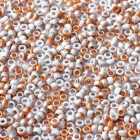 Miyuki 15/0 Rocaille Bead - 55066 - White Opaque Sunset Matted (03000-27237)