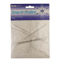 Assorted Wire Snowflake - 3 3/4" / 4 1/2" & 6" .8mm Thick - 6 Pieces - WSASST