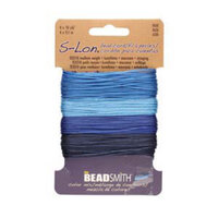 S-Lon Standard Twist Bead / Macrame Cord (TEX210) - Blue Tones Mix - 10yd - SLBC102-CD