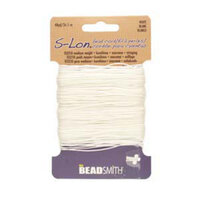 S-Lon Standard Twist Bead / Macrame Cord (TEX210) - White - 40yd - SLBC17-CD