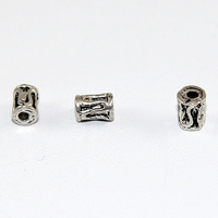 Swirl Tube Small Spacer Bead - Antique Silver