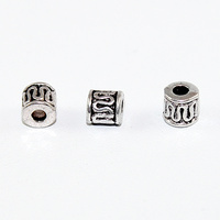 Swirl Tube Medium Spacer Bead - Antique Silver
