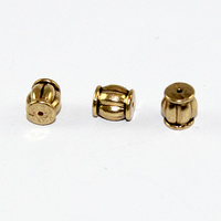Striped Barrel Spacer Bead - Antique Gold