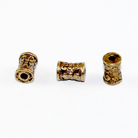 Celtic Tube Spacer Bead - Antique Gold