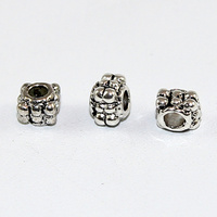Rope Spacer Bead - Antique Silver - 10 Pieces