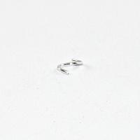 4mm x 6mm Oval Jump Rings - Brass Base - Silver