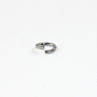 6mm x 8mm Oval Jump Rings - Brass Base - Antique Silver