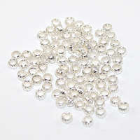 Brass Crimps (Large) - Silver  - Pack of 50