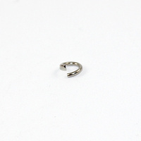 6mm x 1mm Round Jump Rings - Steel Base - Antique Silver