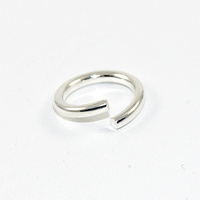 15mm x 1.8mm Round Jump Rings - Steel Base - Silver