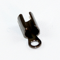 7mm Round Thonging Ends - Black Nickel