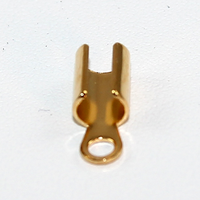 7mm Round Thonging Ends - Gold