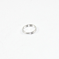8mm Steel Split Rings - Silver