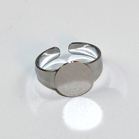 12mm Flat Pad Adjustable Ring Base - Nickel
