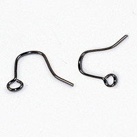 Plain Ear Hook - Small - Gunmetal - Pair