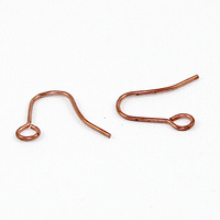 Plain Ear Hook - Small - Pink Copper - Pair