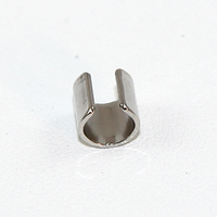 Round Leather Crimp (no hole) - Nickel