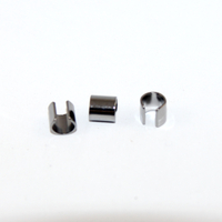Round Leather Crimp (no hole) - Black Nickel