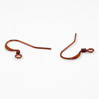 French Hook with Spring  - Small - Pair - Pink Copper