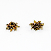 8 Point Bead Cap - Antique Gold