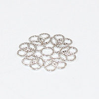 15mm Round Filagree Stamping - Silver