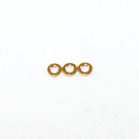 3 Hole Round Spacer Bars - Gold