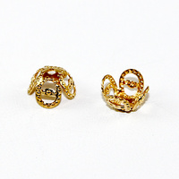 4 Leaf Lace Bead Cap - Gold
