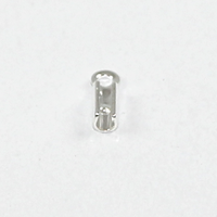 4mm Chain/Leather Thonging End - Silver