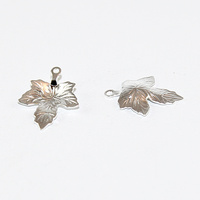 3 Point Leaf Charm - Silver