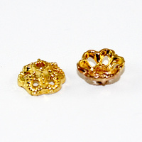 6 Point Flower Bead Cap - Gold