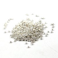 Micro Brass Crimps - 1.5mm - Silver - Pack of 100
