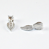 Leaf Pendant Glue on Mount - Silver