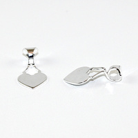 Heart Pendant Glue on Mount - Silver