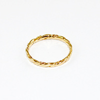 15mm Wriggle Closed Ring - Brass - Gold