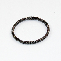 20mm Wriggle Closed Ring - Brass - Black Nickel