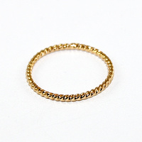 20mm Wriggle Closed Ring - Brass - Gold
