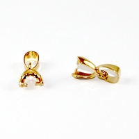 Pinch Pendant Mount Bail - Small - Gold