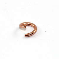 8mm x 1.4mm Round Jump Rings - Steel Base - Pink Copper