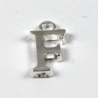 Letter "F" Charm - Silver Plate