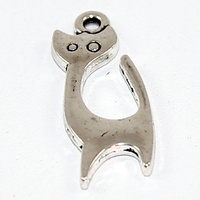 Cat Charm - Antique Silver