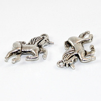 Unicorn Charm - Antique Silver