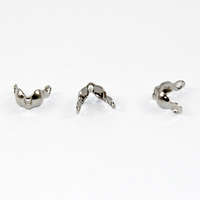 4mm Calotte Cover with 2 Closed Loops - Antique Silver Plated
