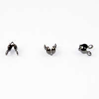 4mm Calotte Cover with 2 Closed Loops - Gunmetal